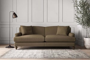 nkuku Deni Sofa | Make To Order | Grand | Brera Linen Chesnut