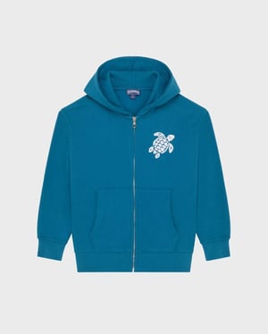 Vilebrequin - Boys Cotton Full Zip Cardigan - Sweater - Galantin - Blue - Size 14