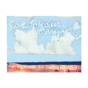 Love Takes Us To Faraway Places Mixed Media Art Print