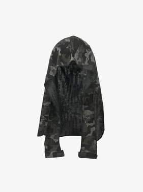 Dark Punk Camouflage Hooded Cape - Classic Camouflage / ONE SIZE