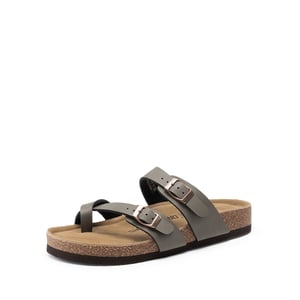 DREAM PAIRS Women   s Slip On Sandals with Arch Support
