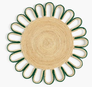 Florentina Handwoven Iraca Palm Placemat - Hunter Green