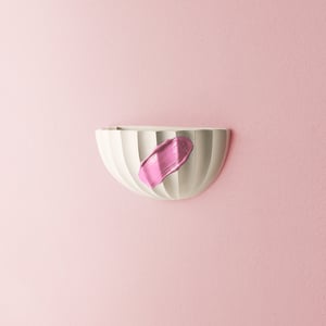 Smaller Ruckle wall light in paintable finish