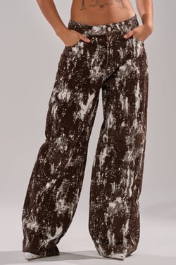 AKIRA Crazy In Love Trouser Pants | Brown | Size 1X