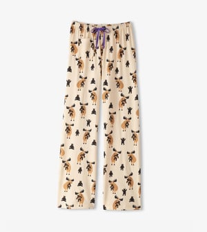 Women's Moose Bear Hug Cotton Pajama Pants