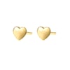 Love Heart Stud Earrings Sterling Silver