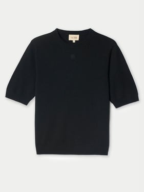 Elbow-Length Sleeve Cashmere Sweater - 2XL / Black / WK1021D-1481/0000