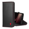Galaxy S24+ Leather Case (with Stand Function) - Black with Red Detail