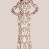 Goddiva Sequin Cowl Back Maxi -  Cream