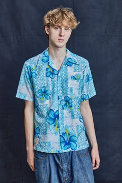 Blue Hibiscus Hawaiian Shirt
