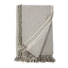 Jagger Oversized Striped Throw Blanket    Ivory /  Moss
