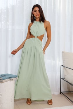 Pleasant Living Midi Dress Green