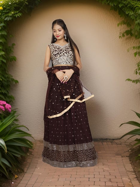 Designer Lehenga & choli with dupatta for Women by Shreekama