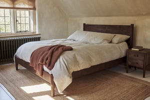 nkuku Anbu Acacia Bed | Bedroom Furniture | Double | Washed Walnut