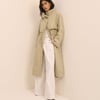 Sage Green Longline Funnel Neck Parka Jacket