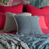 Teal Sam Stripe 100% Cotton Quilted Throw