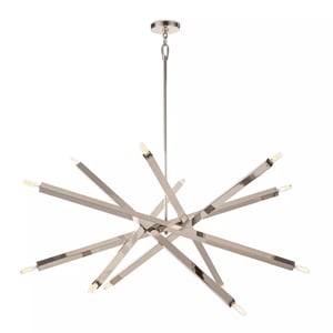 Viper Polished Nickel Steel Chandelier