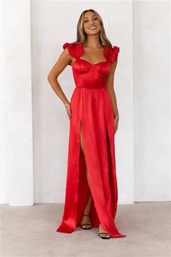 HELLO MOLLY Pretty First Impression Dress Red