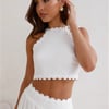 Linked Together Crop Top White