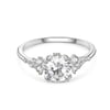 Jeulia Round Cut Cluster Ring Sterling Silver