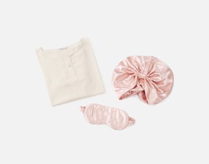 QE Home 3-Piece Self Care Bundle - Stone, White, XXL