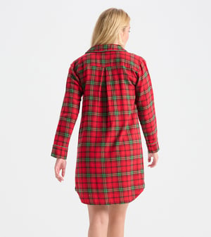 Women's Classic Holiday Plaid Flannel Nightgown