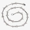 Zircon Thorn Copper Necklace - Silver / ONE SIZE