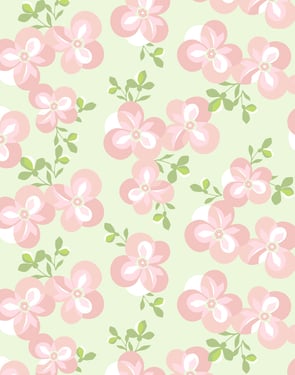 Graphic Flower' Wallpaper by Tea Collection - Pistachio - Traditional / 27 in. x 27 ft.