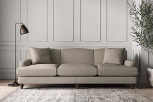 nkuku Deni Sofa | Make To Order | Super Grand | Recycled Cotton Flax