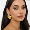 Spiral Seashell Earrings Gold