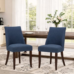 COLAMY KAVA Modern Casual Dining Chair - Blue / Set of 2