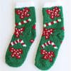 Christmasf Fluffy Socks Green