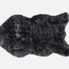 QE Home Polar Faux Fur Rug, Black
