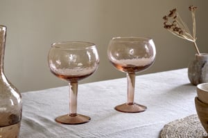 nkuku Yala Hammered Gin Glass Set Of 2 | Glassware | Dusty Terracotta
