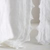 White Violet 100% Linen Loop Top Curtain (Single)