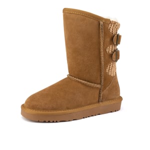 DREAM PAIRS  FuzzyChic Kid s Buckle  Kids Fur Lined Suede Non Slip Winter Boots