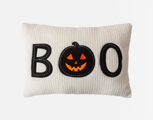 QE Home Halloween Cushion in Boo, Seasonal, Orange