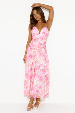 Travel To Me Maxi Dress Pink