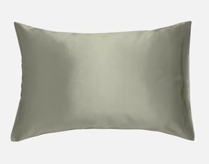 QE Home 100% Mulberry Silk Pillowcase in Mistywoods, Green, King
