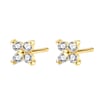 Daisy Stud Earrings Sterling Silver Gold