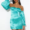 Luxe Look Mini Dress Teal