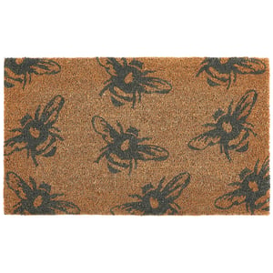 Printed Coir Buzzy Bees Doormat - 45x75cm