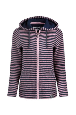 Weird Fish Fisher Full Zip Stripe Eco Macaroni Hoodie Heather Size 8
