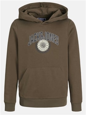 Jack & Jones Kam Junior Varsity Hoodie - Brown - 14Y