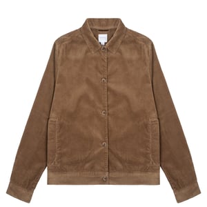 Sunspel Womens Corduroy Boxy Jacket Dark Camel