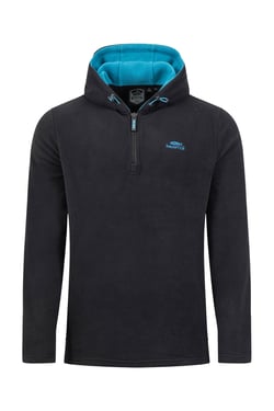 Weird Fish Gervase 1/4 Zip Microfleece Hoodie Black Size XL