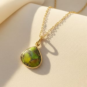 18ct Gold Vermeil Plated Peridot August Birthstone Necklace