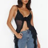 City Escape Mesh Top Black