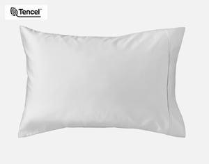 QE Home 500TC Eucalyptus Luxe TENCEL™ Lyocell Sheet Set Pillowcases in Silver (Set of 2), Grey, Standard