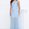 Whispering Glow Maxi Dress Blue